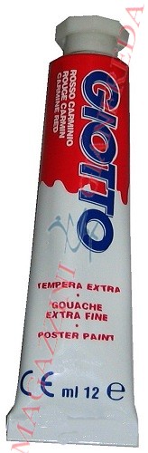 GIOTTO TEMPERA TUBO ML 12 ROSSO CARMINIO